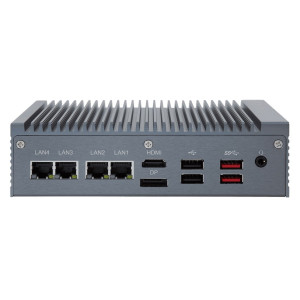 ARBOR SB-142-2J64 Fanless Computer with Intel Elkhart Lake J6412 CPU, 3x 2.5 GbE LAN, 1x GbE LAN, 4 GB memory, multiple I/O